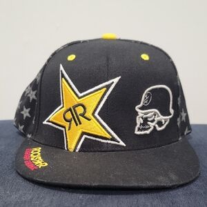 Rockstar Black and Yellow Star Cap